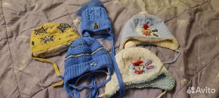 Шапочки осень/зима от рождения