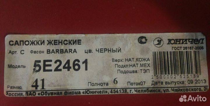 Новые зимние сапоги 