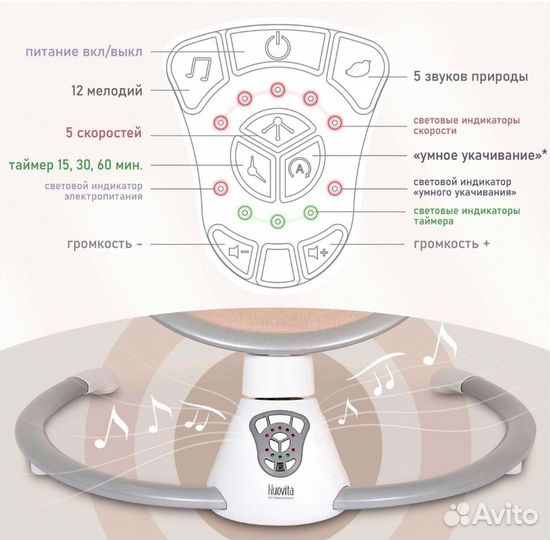 Детская качеля шезлонг