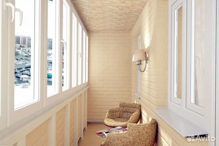 Остекление балконов. Отделка лоджий