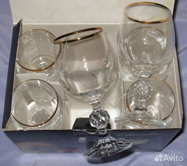 Бокалы для вина Bohemia Claudia, 6шт, СССР, не б/у