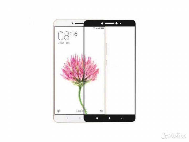 Стекло для Xiaomi Mi Max 2 2D (черный)
