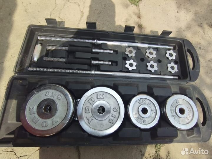 Набор штанга и гантели наборные 40кг