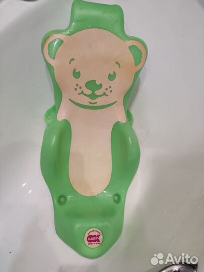 Детская горка для ванны Baby OK + круг для купания