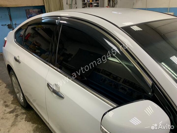 Дефлекторы окон Nissan Teana 2008-2013г хром