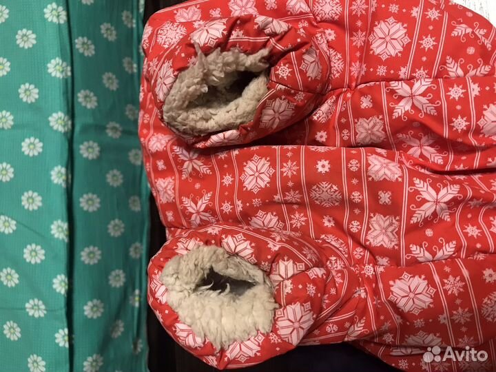 Комбинезон для таксы зимний с мехом