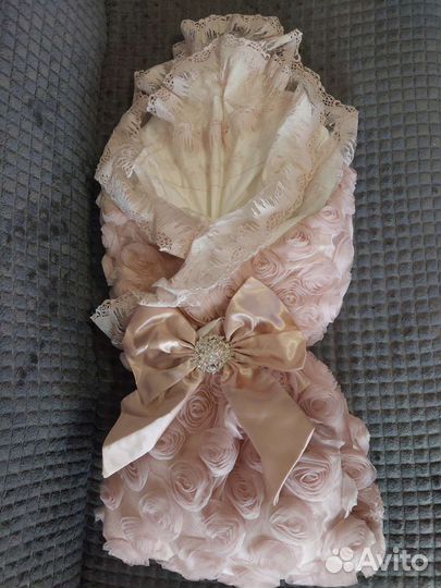 Конверт одеяло на выписку для девочки осень зима