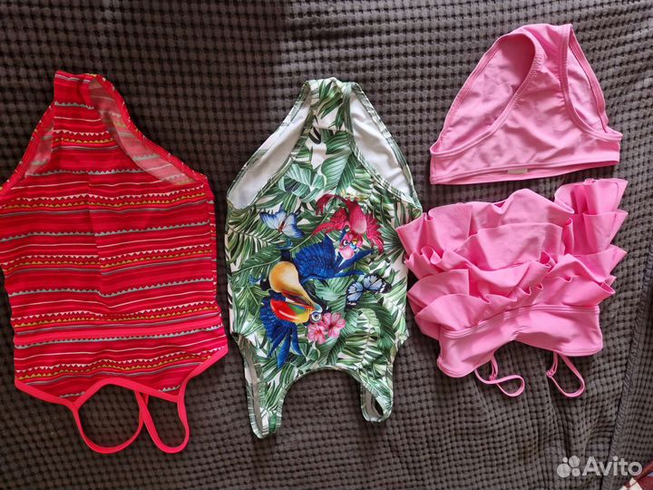 3 купальника на девочку 122-128