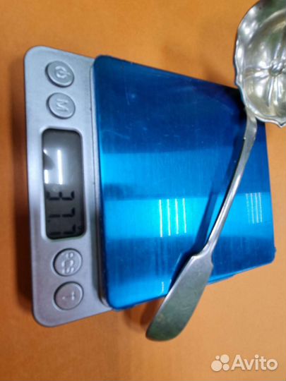 Антикварный Серебряный половник для