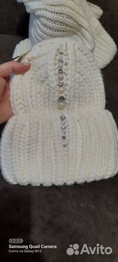 Комплект шапка и снуд зимний