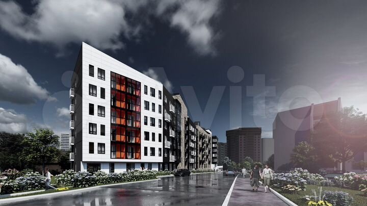 2-к. квартира, 43,4 м², 2/6 эт.