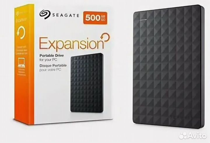 Внешний жёсткий диск HDD Seagate 500 гб, USB 3.0