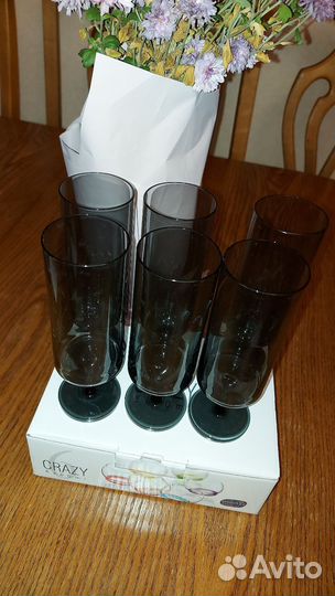 Бокалы для вина, шампанского чешские