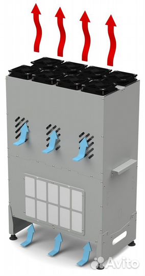 Корпус для gpu ферм с разделением потоков v2