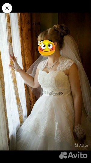 Свадебное платье 44-46бу