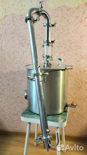 Ректификационная колонна 1.5 дюйма с кубом 20 л