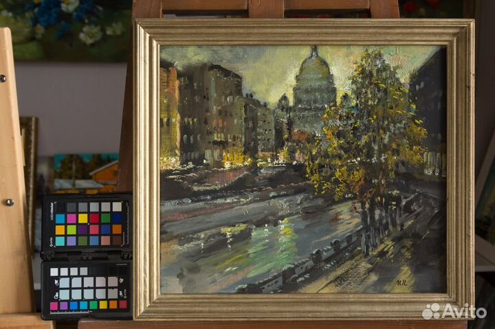 Картина На реке Мойке, Санкт-Петербург. Марк Креме