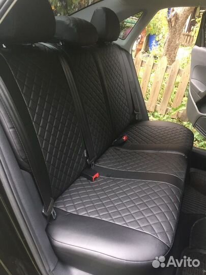 Чехлы VW Polo Экокожа ромб Автопилот