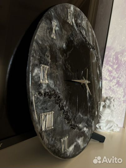 Часы из эпоксидной смолы 40 см