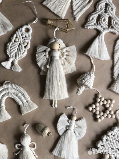 Ёлочные игрушки макраме