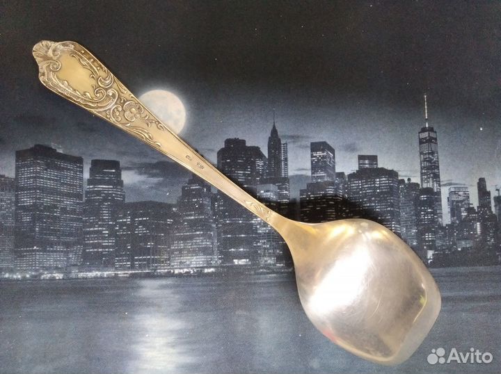 Ложка серебряная большая салатная 875пр