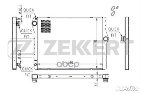 Радиатор охлаждения двигателя BMW 7 (F01-04) 08