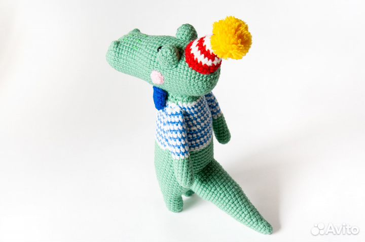 Крокодил - мягкая вязаная игрушка ручной работы