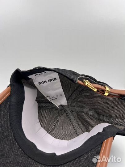 Кепка бейсболка Miu Miu премиум черная 2025