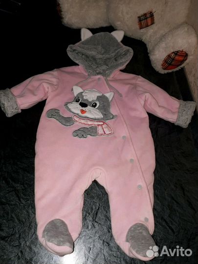 Новый велюровый комбинезон 