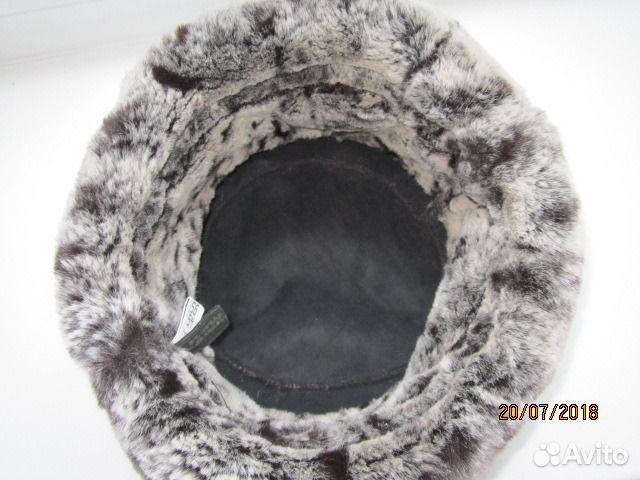 Шапка мутон+замша зимняя