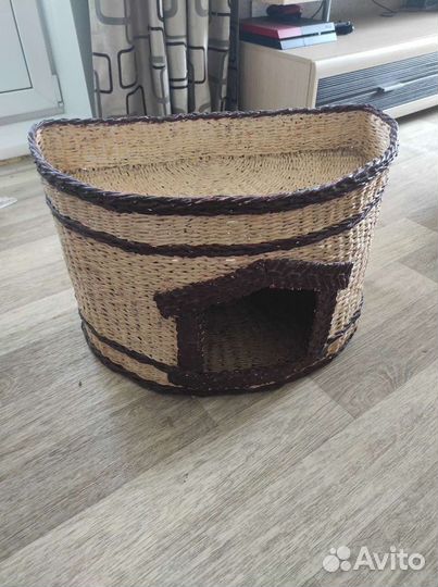 Домик для кота плетеный