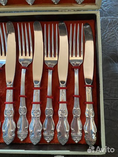 Мельхиоровый столовый набор