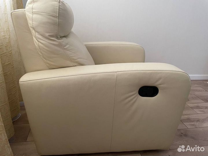Кожаное кресло реклайнер IKEA