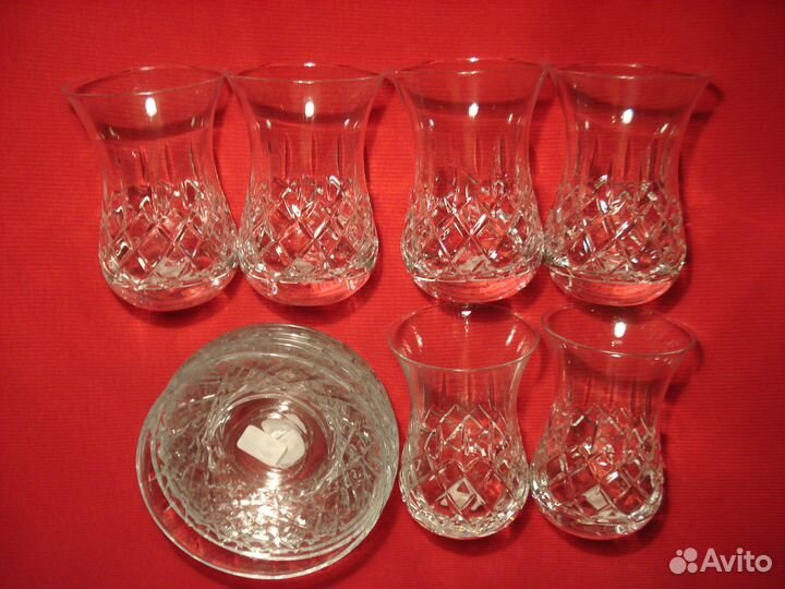 Армады Для Чая Редкие Хрусталь Турция 6шт Набор