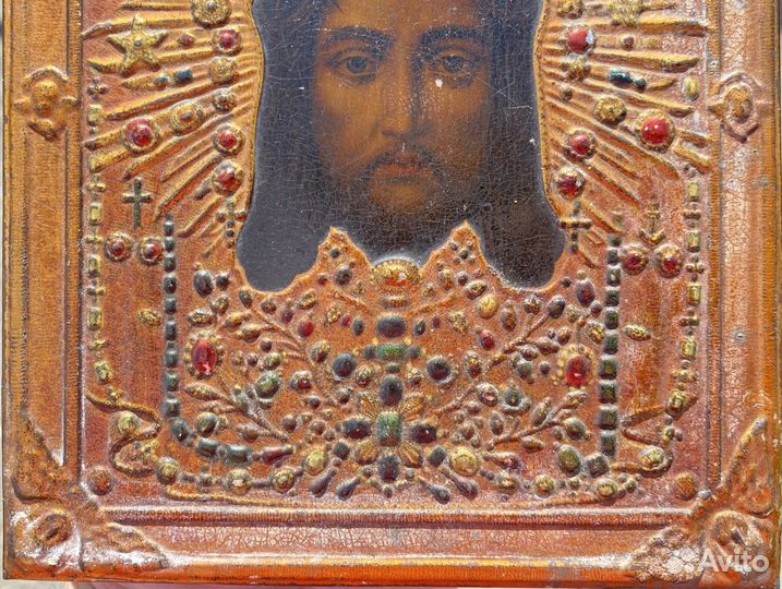 Икона Спас Нерукотворный Питерский Накатка