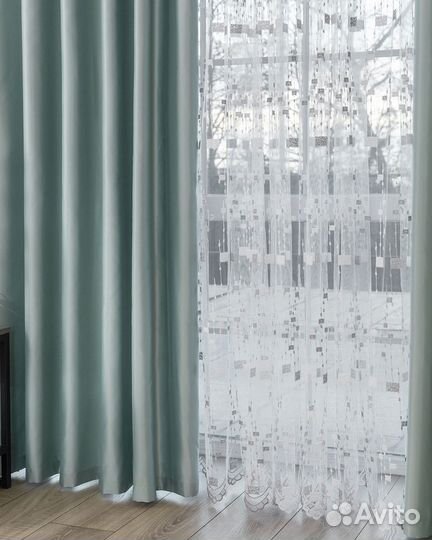 Шторы Адора топаз новые на окна пошив