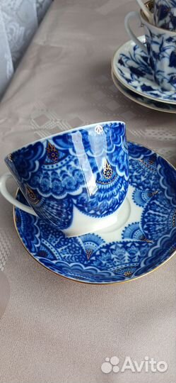 Чайные пары лфз Колокольчик, Горошек, Кружева