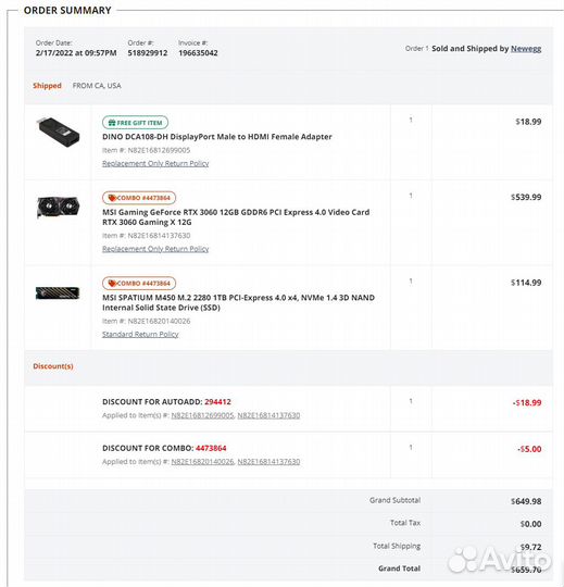 Видеокарта MSI GeForce RTX 3060 gaming X 12G (LHR)