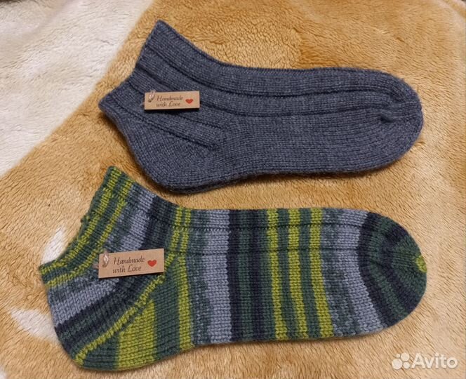 Носки шерстяные ручная вязка