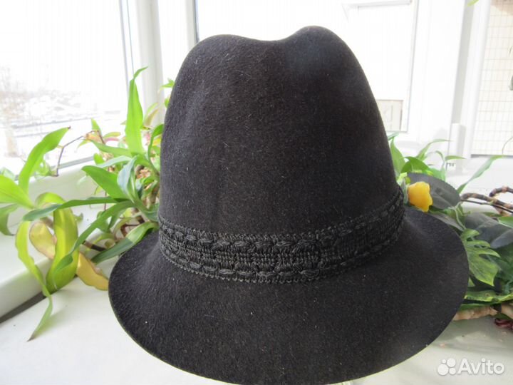 Шляпа женская 55размера черная модная новая
