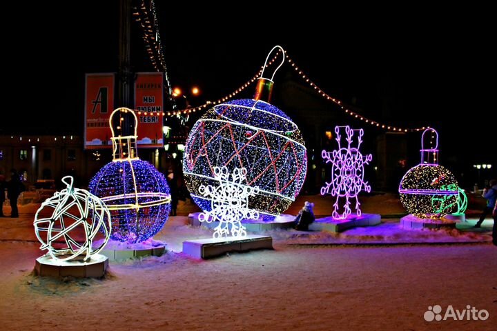 Светодиодные фигуры для уличного оформления