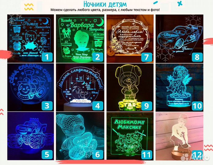 Детский ночник на подарок