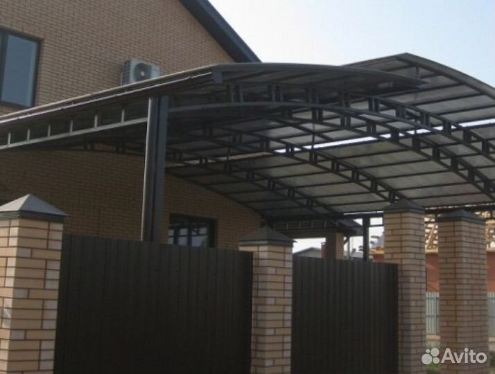 Навесы из поликарбоната, фермы