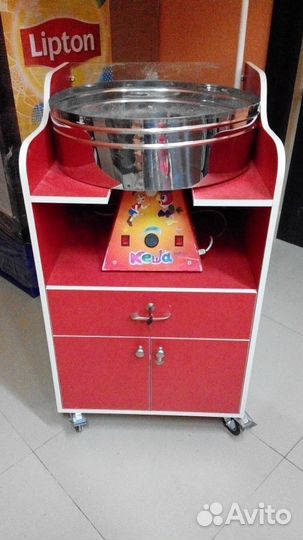 Аппарат для сладкой ваты + Тумба + Палочки