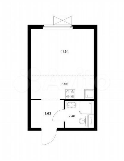 Квартира-студия, 23,7 м², 9/33 эт.