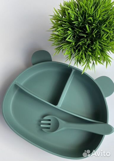 Секционная тарелка с вилкой