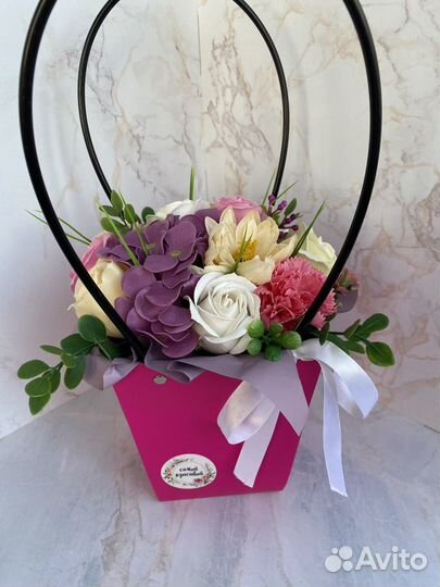 Букет из мыльных роз