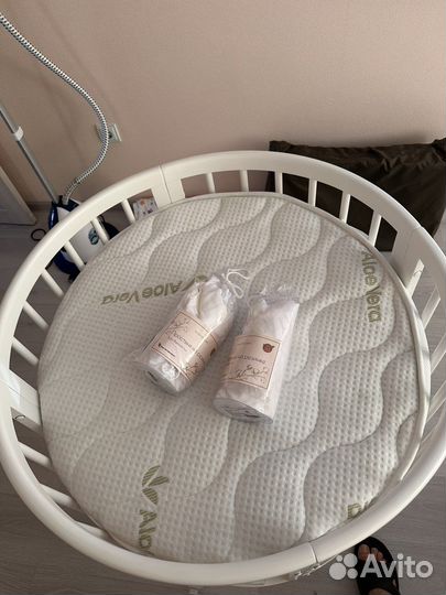 Матрац детский круглый 75 см. диаметр кокосовый