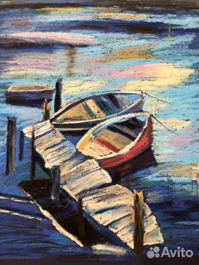 Картины масляная пастель ручная работа