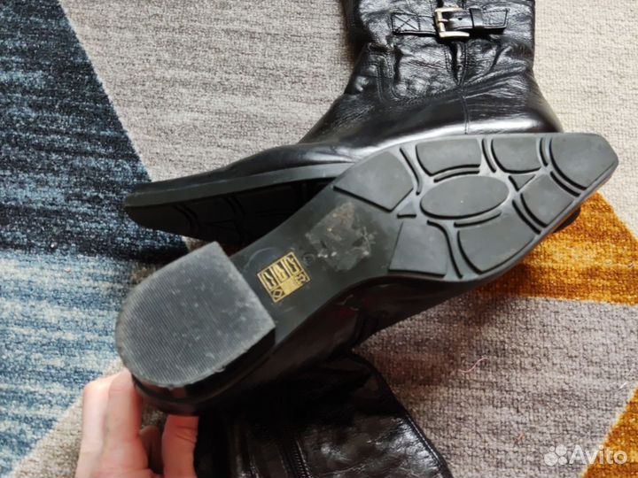Сапоги женские демисезонные натуральная кожа 40